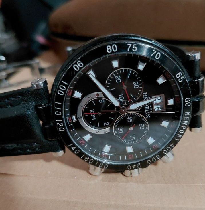 Michel Herbelin New Port Yacht Club Black Chronograph Watch