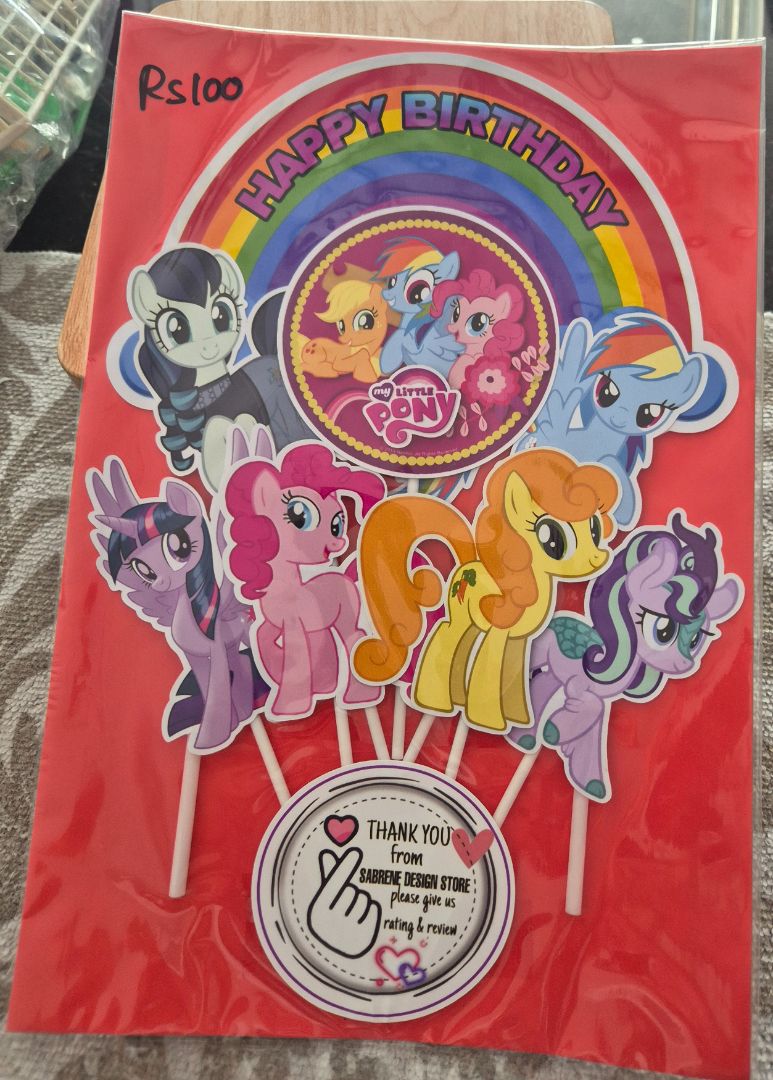 My Little Pony Birthday Cake Topper