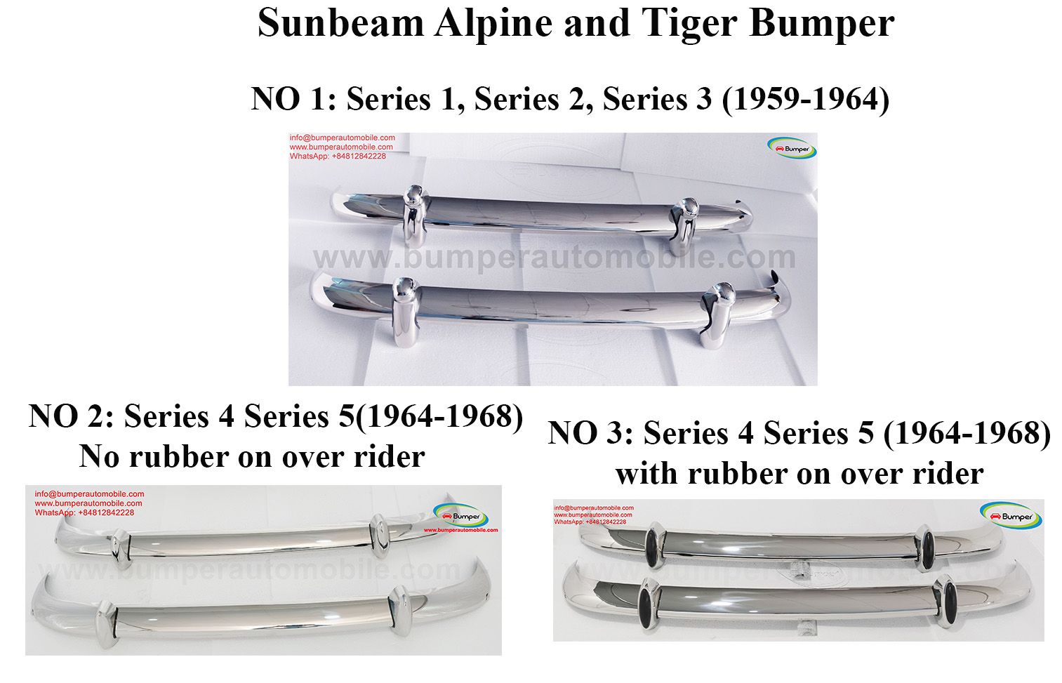 Sunbeam Alpine and Tiger Bumper