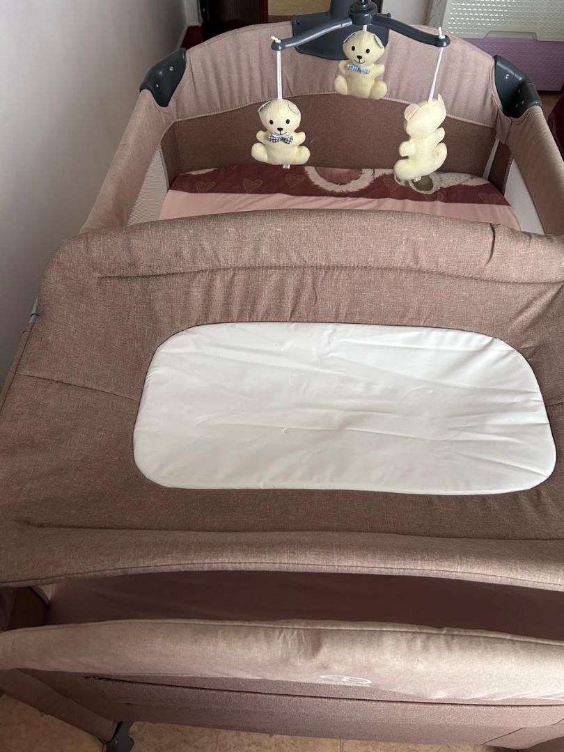 Baby Cot and Play Park Brown thumbnail 2
