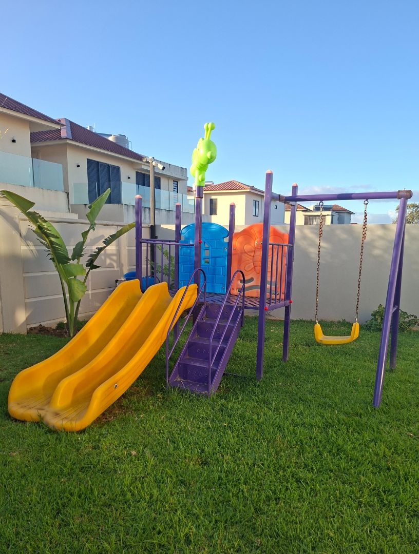 Outdoor Playground Set with Slide and Swing