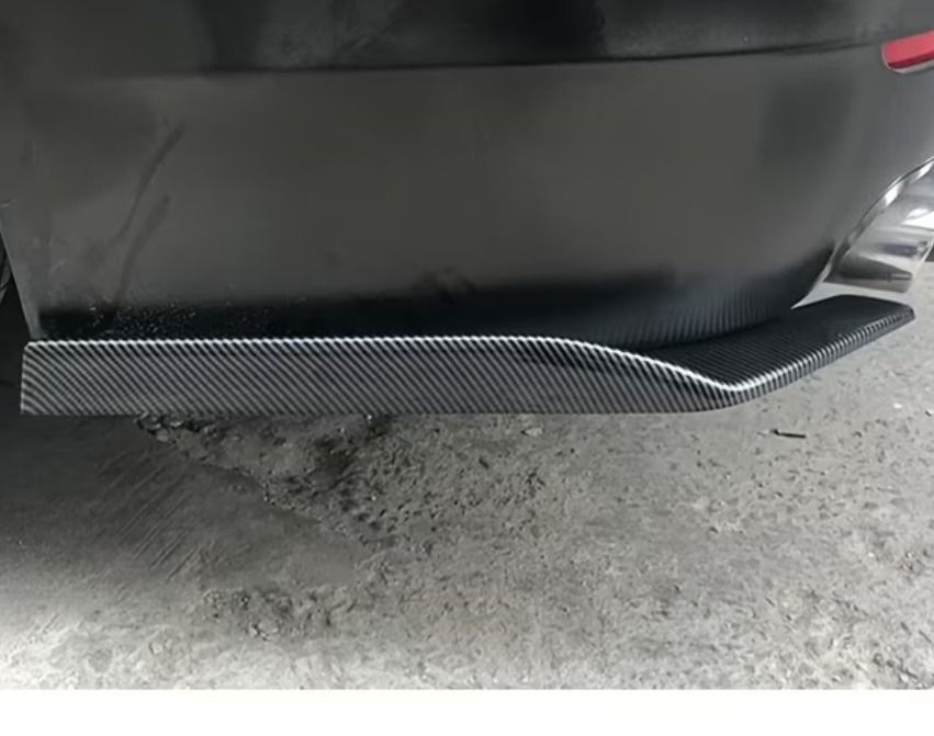 Universal Carbon Fiber Look Rear Bumper Splitter Lip - Image 1 of 1