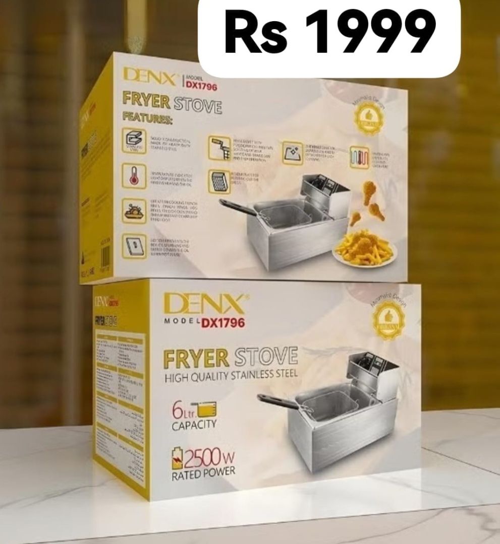 DENX DX1796 Fryer Stove 6L Silver