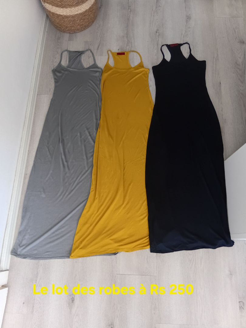 Lot de 3 robes longues maxi