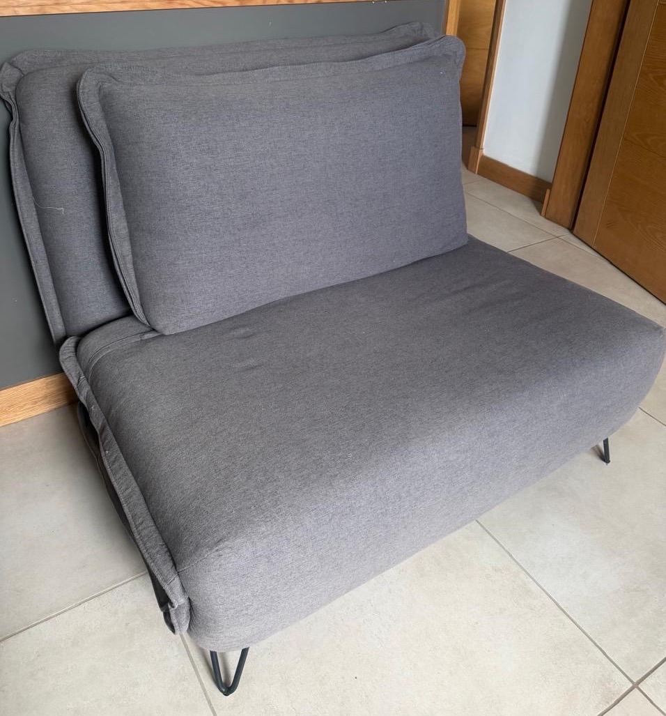 Miski 2 Seater Sofa Bed Grey 105 cm thumbnail 3