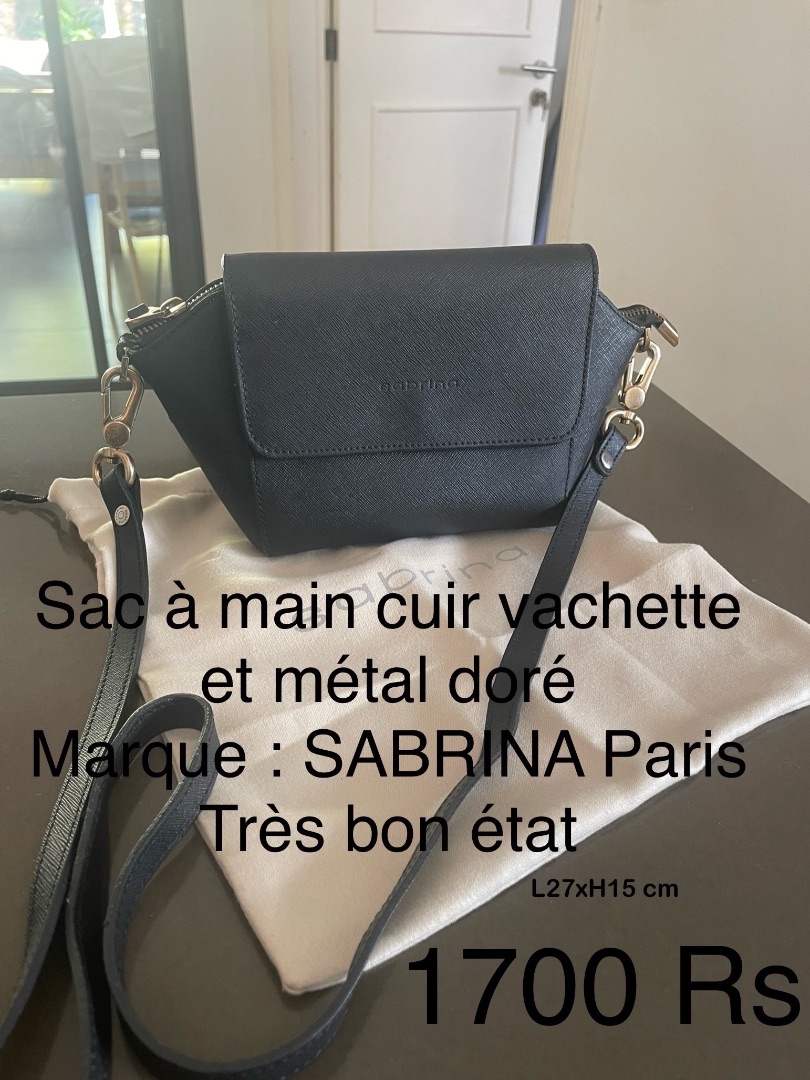 Sabrina Paris Black Leather Handbag - Image 1 of 5