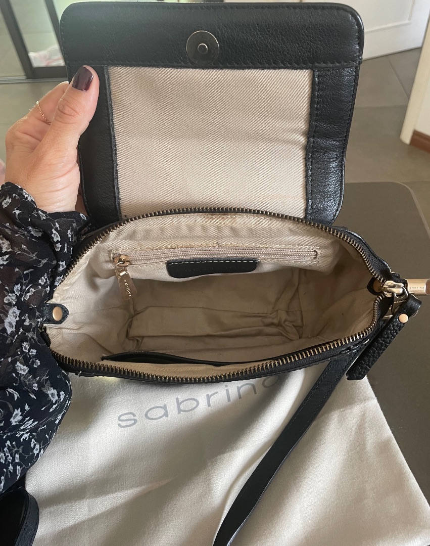 Sabrina Paris Black Leather Handbag thumbnail 3