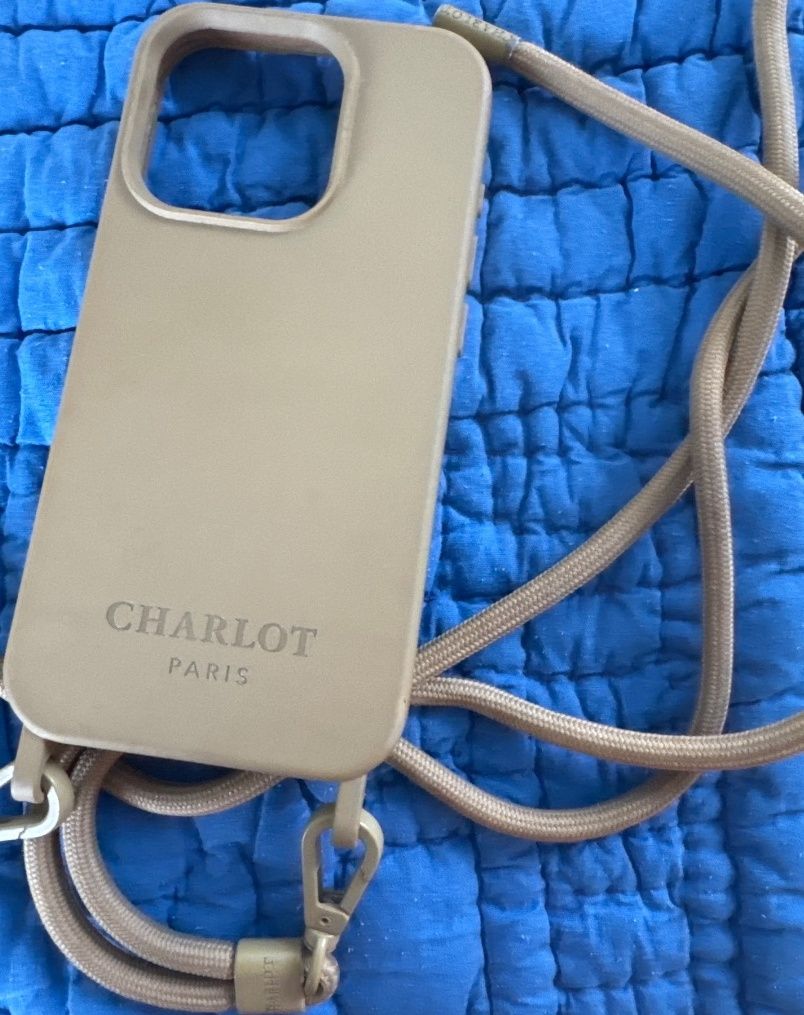 Charlot Paris iPhone 15 Pro Case with Strap Beige