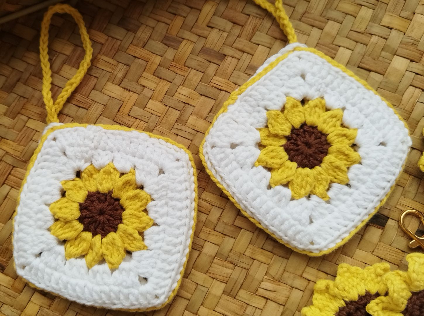 Handmade Crochet Sunflower Earpods Case - Image 1 of 1