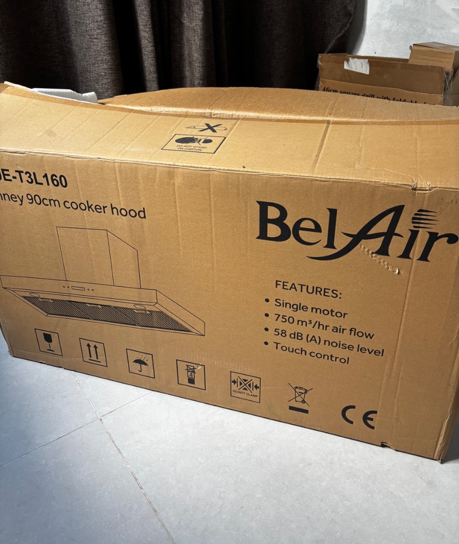 BelAir E-T3L160 Chimney 90cm Cooker Hood thumbnail 3
