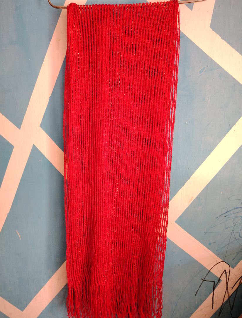 Red String Curtain Decor - Image 1 of 1