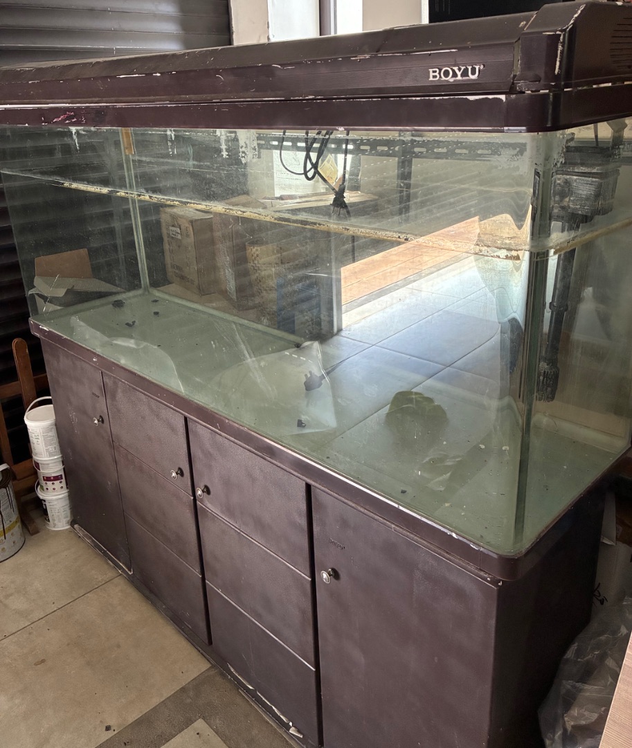 BOYU Large Fish Tank Aquarium with Cabinet Stand
