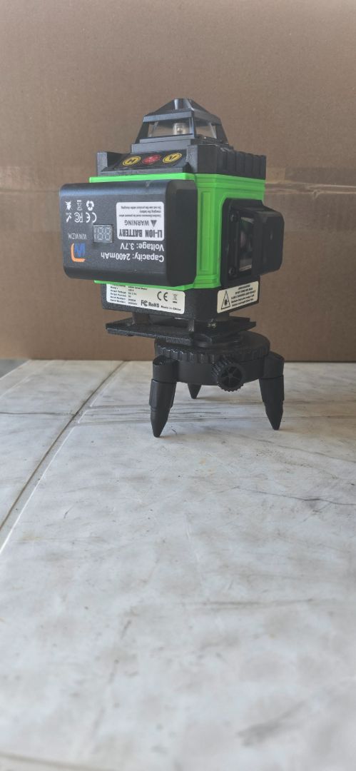 3D 12-Line Self-Leveling Green Laser Level Kit