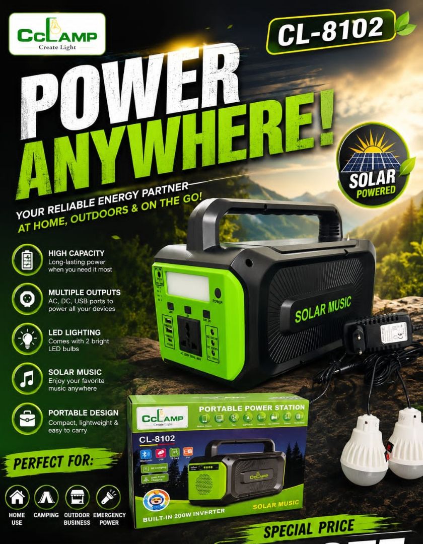 CCLAMP CL-8102 Portable Power Station Black