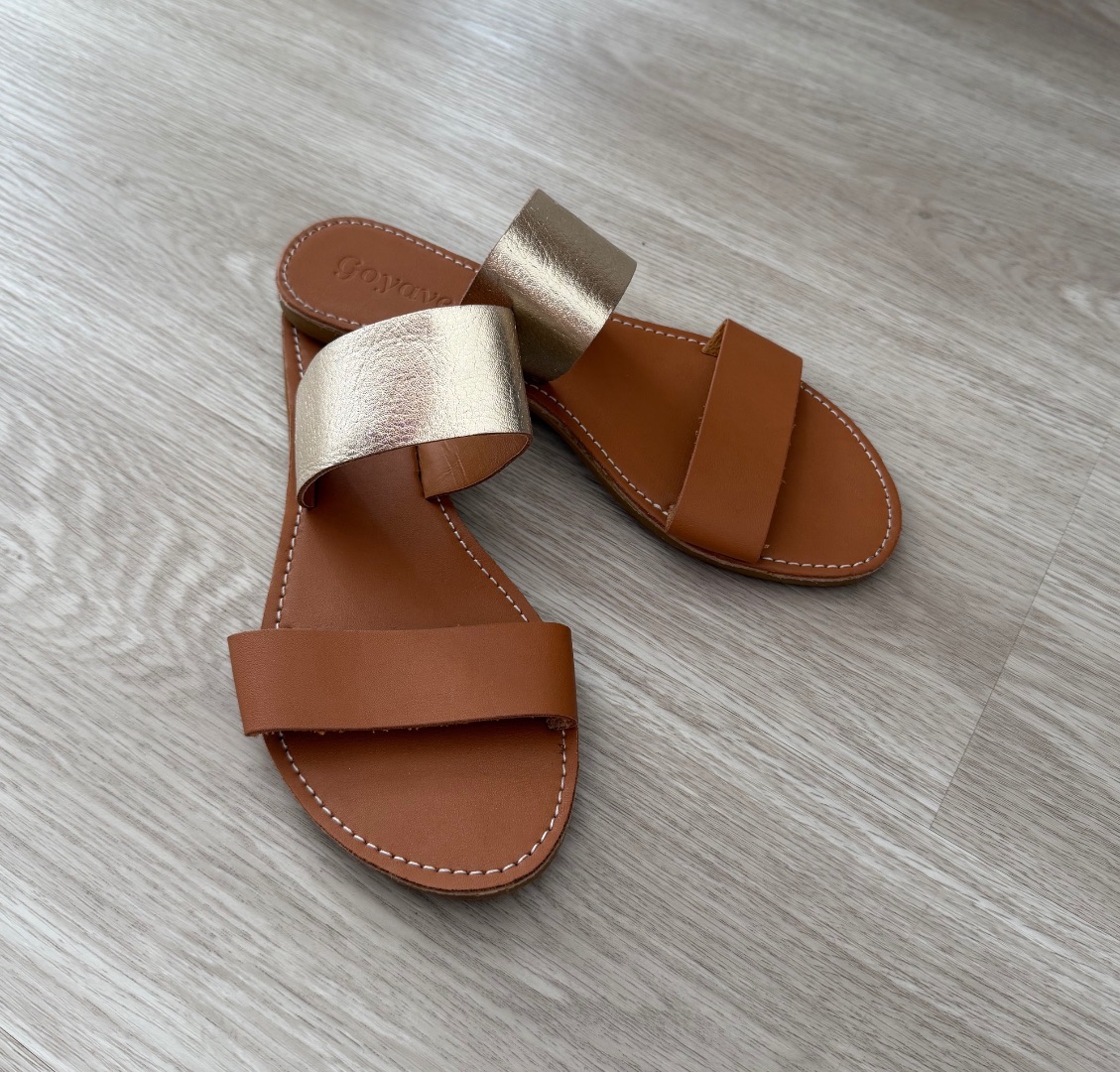 Goyave Flat Sandals Brown Gold Women - Image 1 of 1