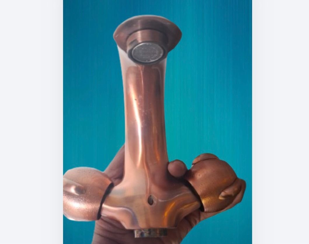 Dual Handle Mixer Faucet Silver thumbnail 2
