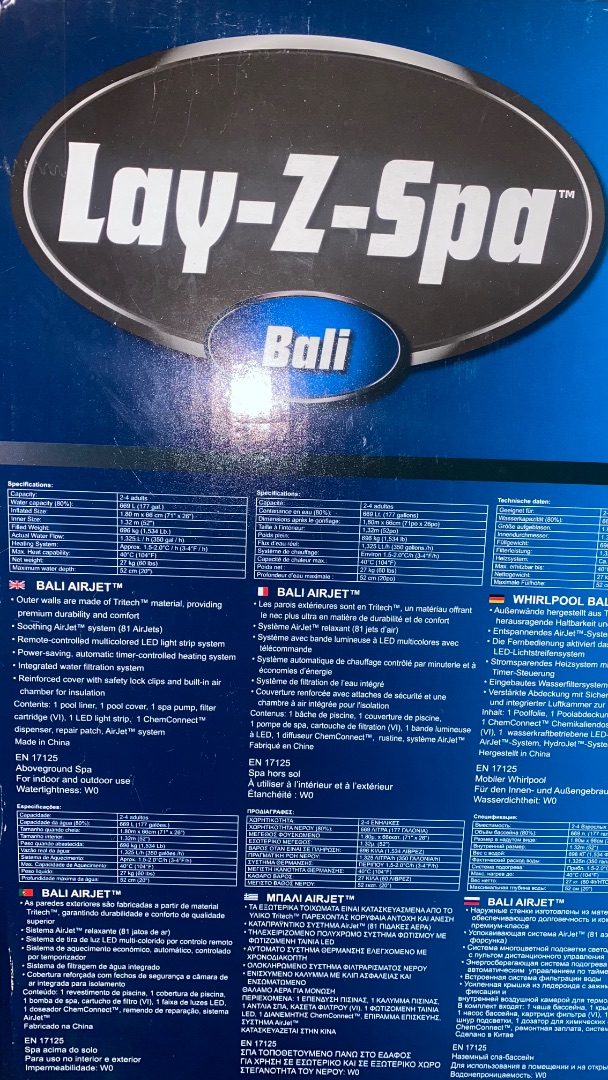 Bestway Lay-Z-Spa Bali Inflatable Hot Tub thumbnail 2