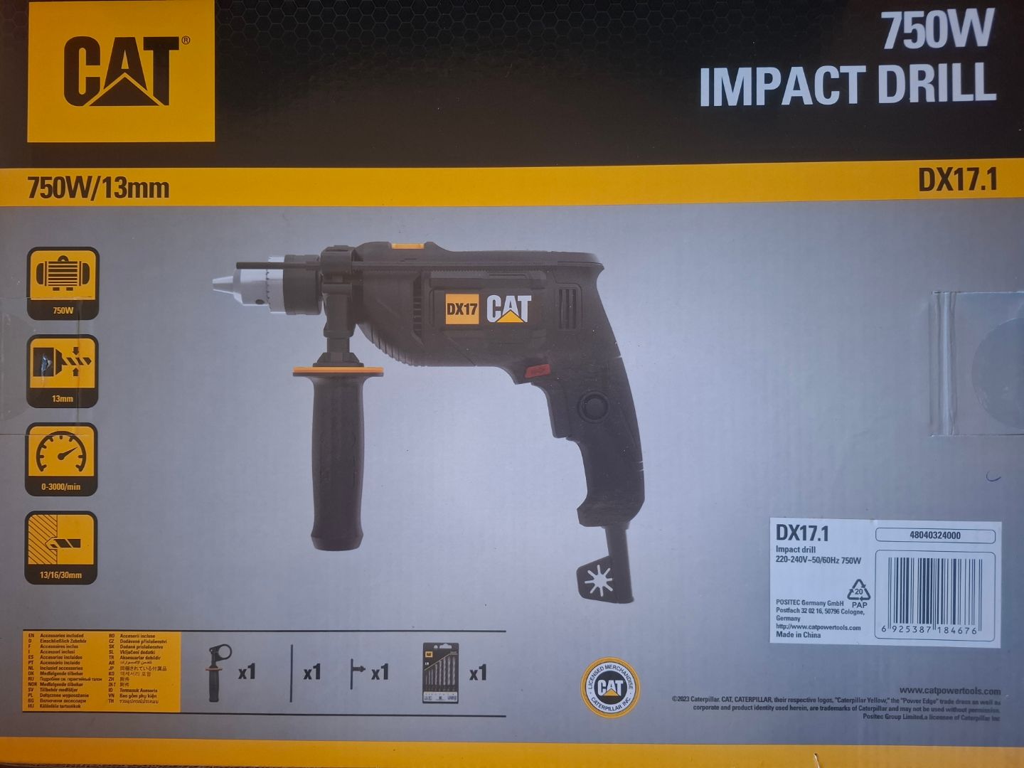 CAT DX17.1 750W Impact Drill Black