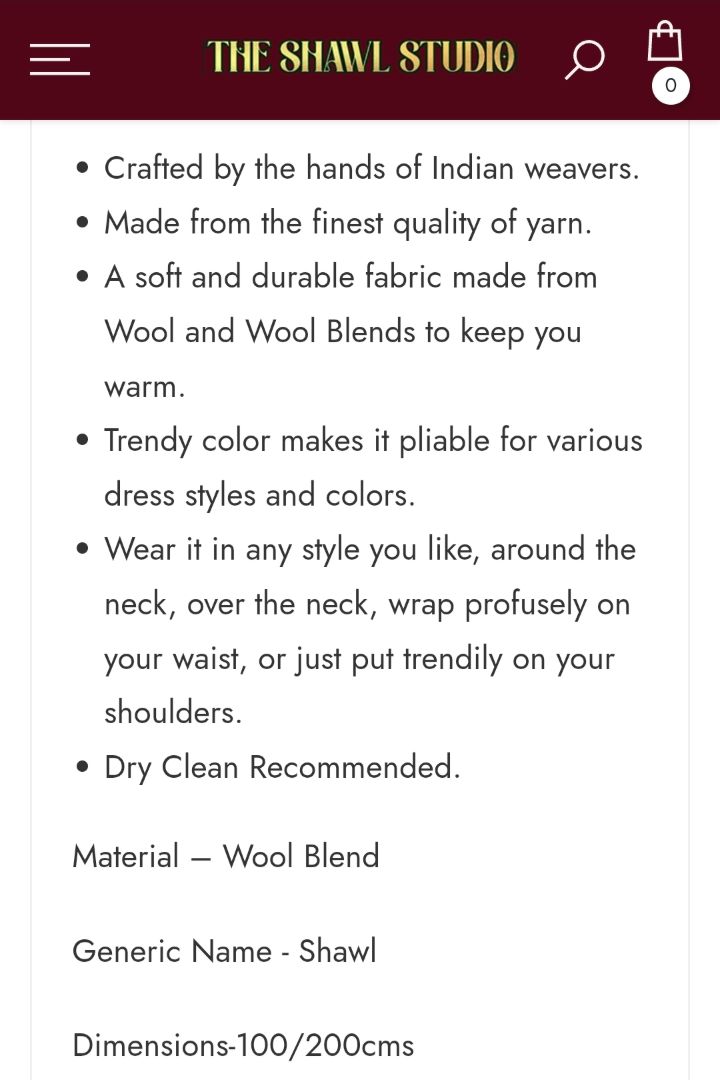 Premium Handloom Women Shawl thumbnail 5