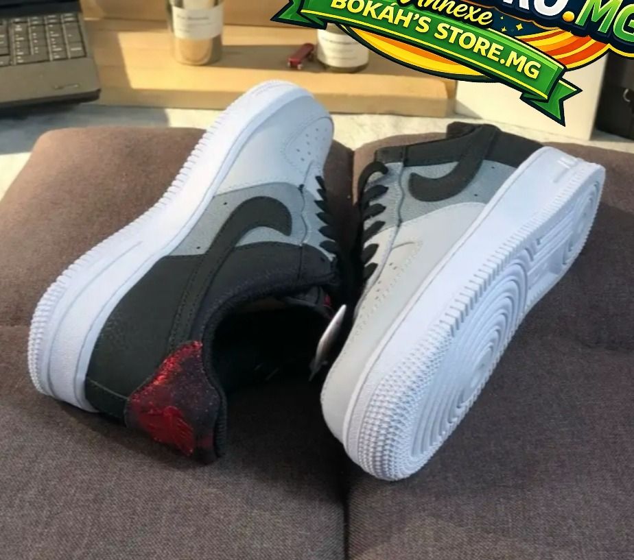 Nike Air Force One Sneakers Grey Black Size 36-44 thumbnail 3
