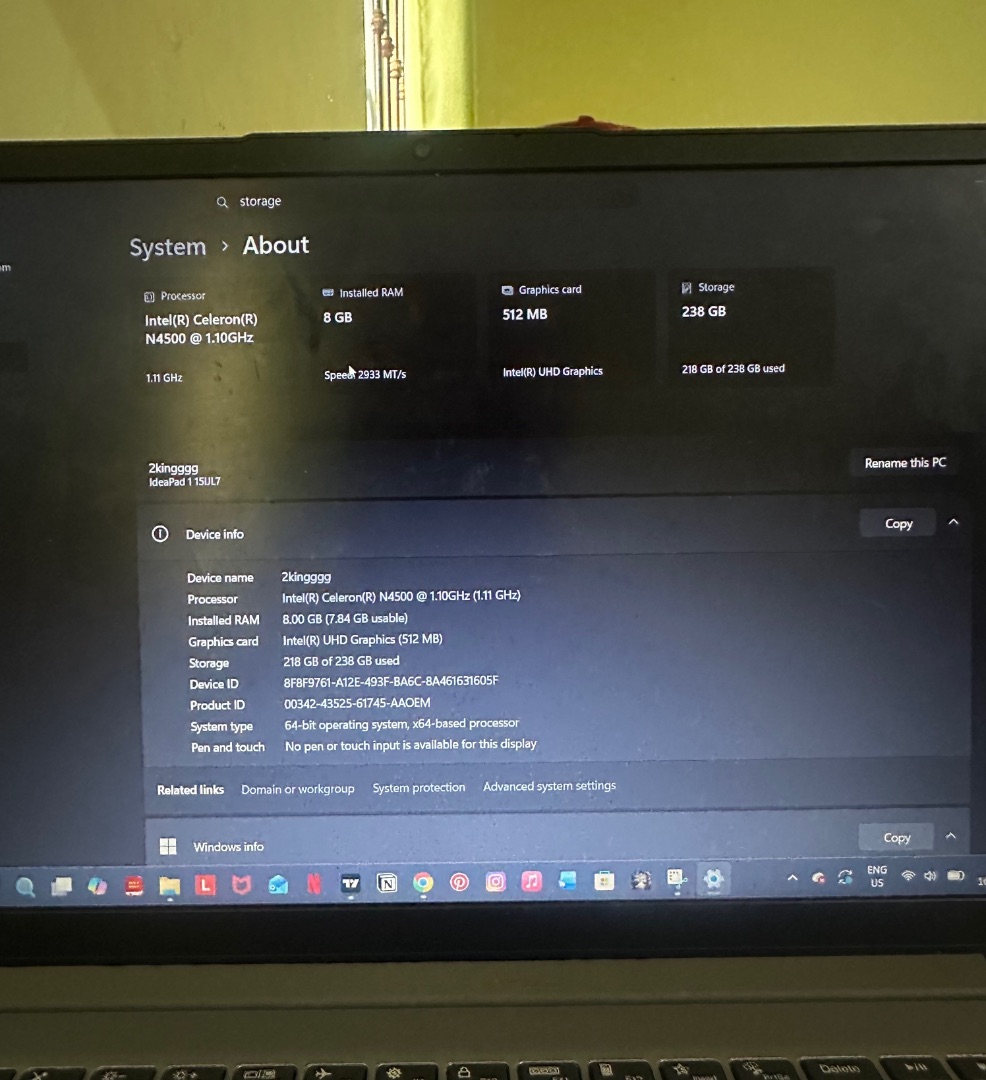 Lenovo IdeaPad 1 238GB 8GB RAM Gray thumbnail 2