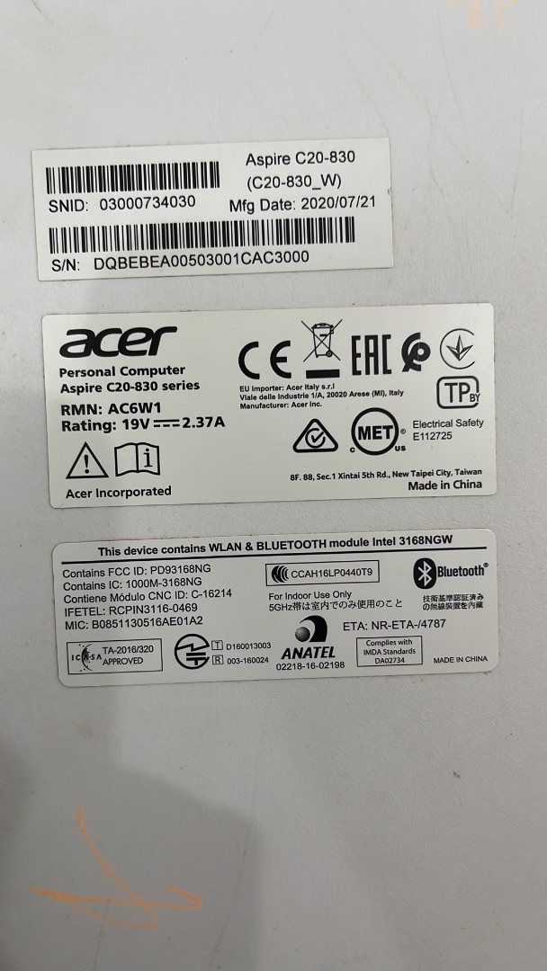 Acer Aspire C20-830 All-in-One PC thumbnail 3