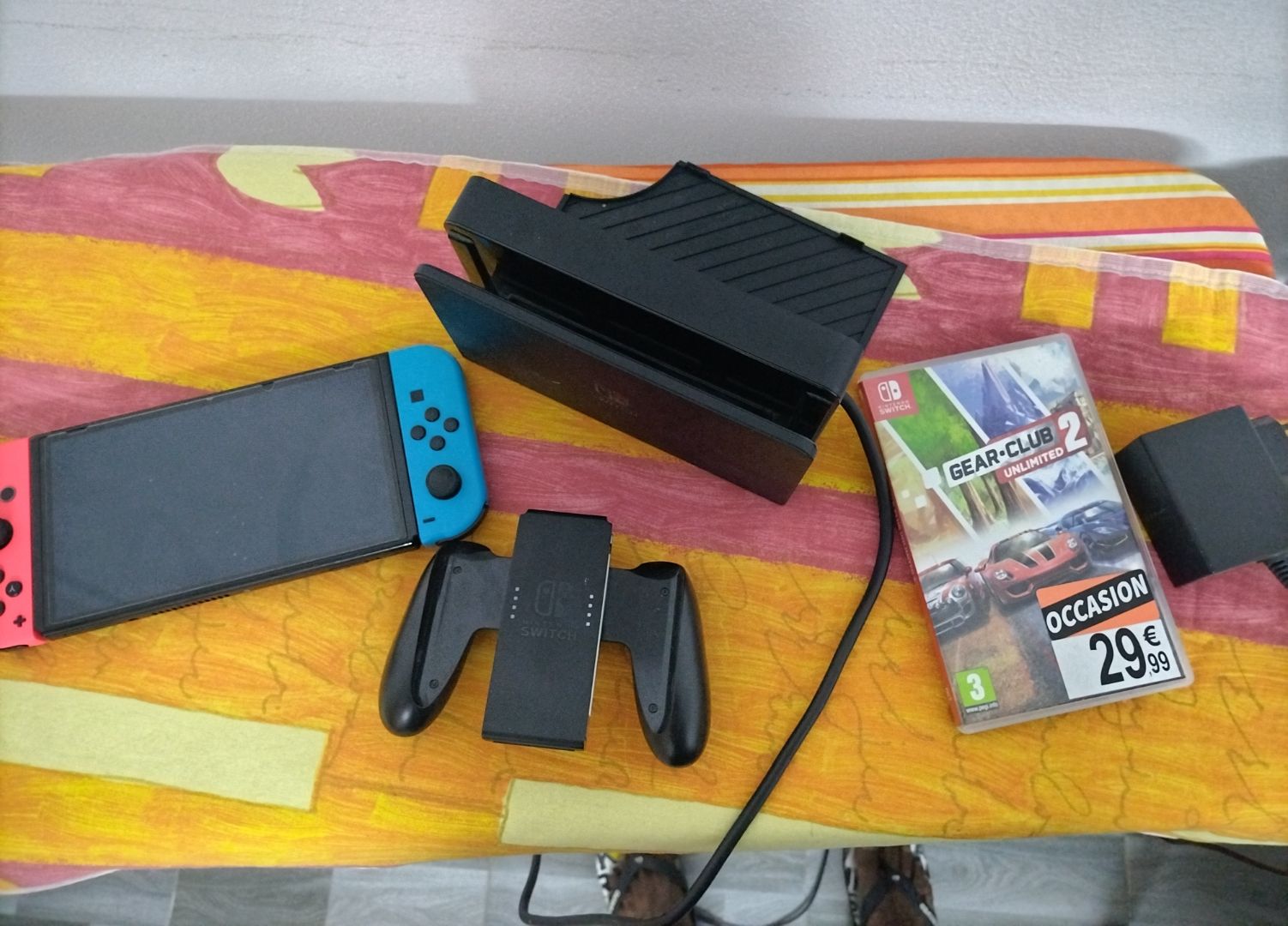 Nintendo Switch Console with Dock and Game - Image 1 of 1