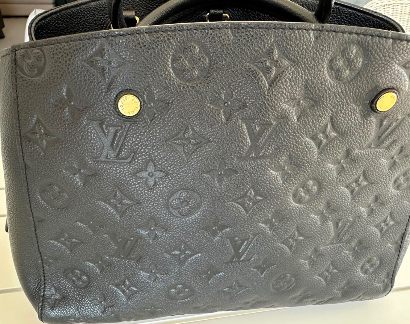 Louis Vuitton Monogram Empreinte Black Leather Handbag
