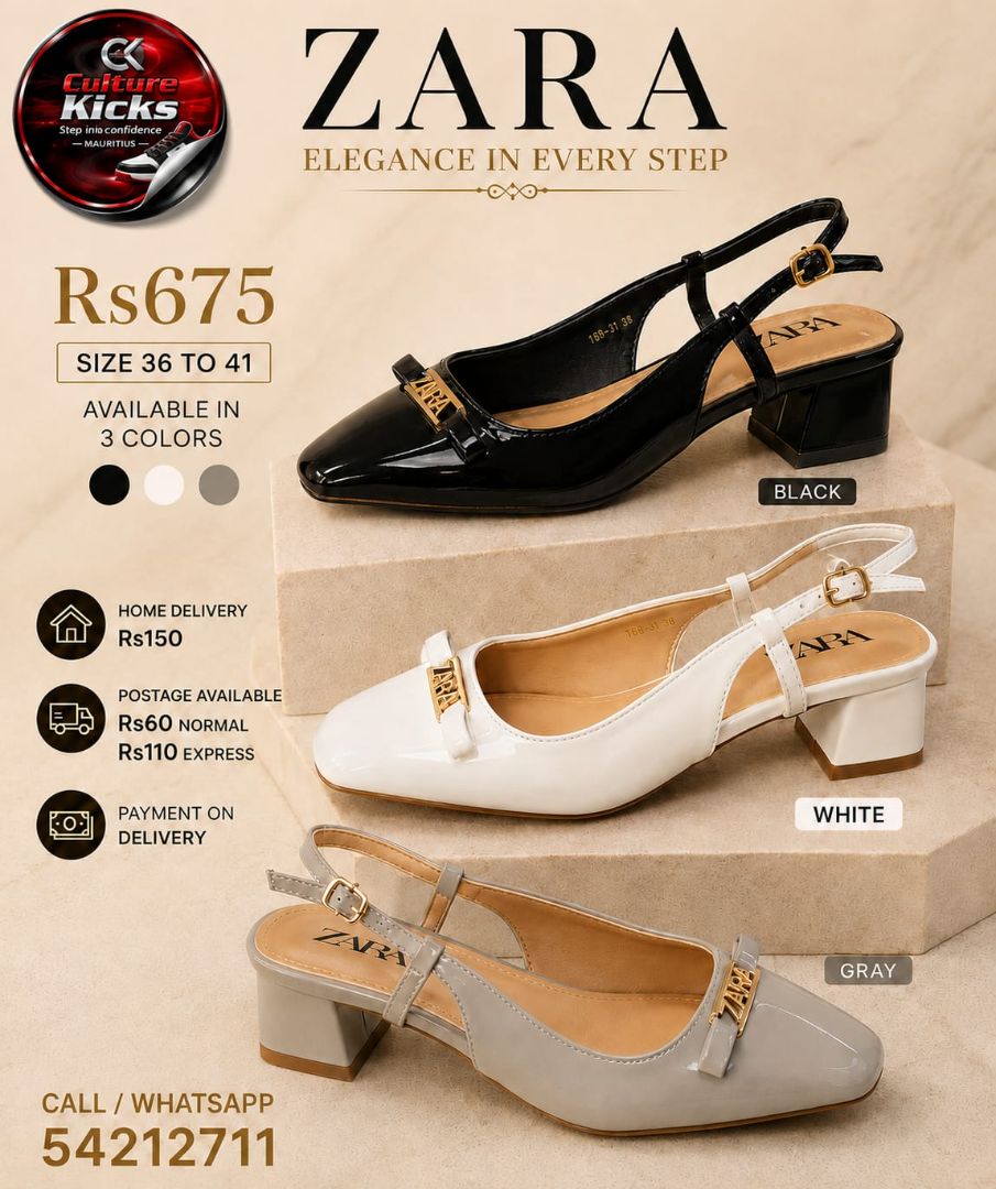 Zara Slingback Heels Women Shoes