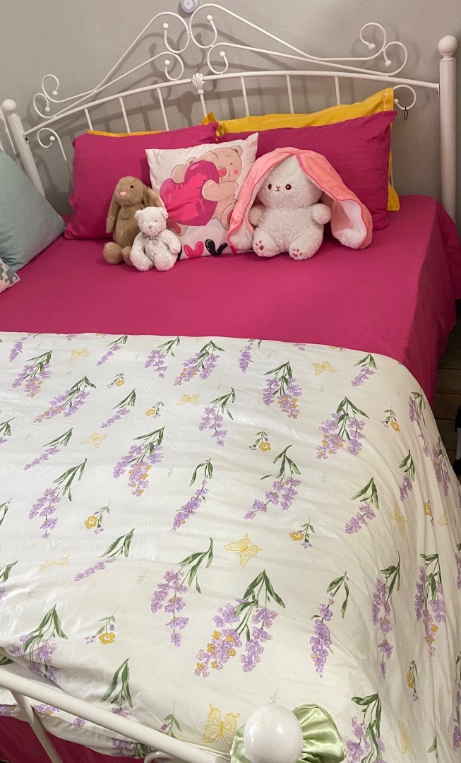 White Metal Bed and Mattress - Image 1 of 10