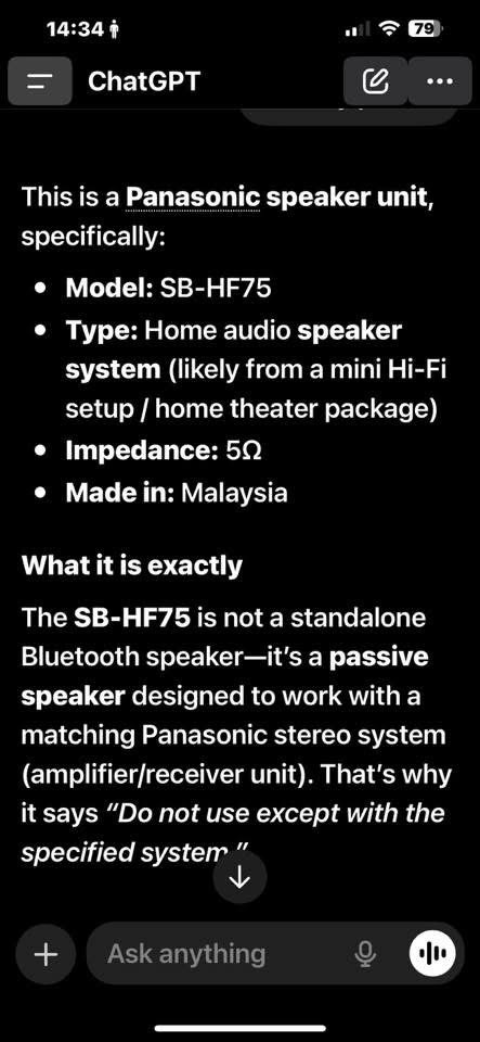 Panasonic SA-XH160 Home Theater System with SB-HF75 Speakers thumbnail 6