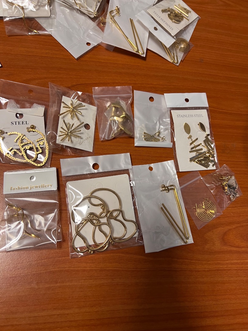 Stainless Steel Earrings Gold Lot 48 Pairs