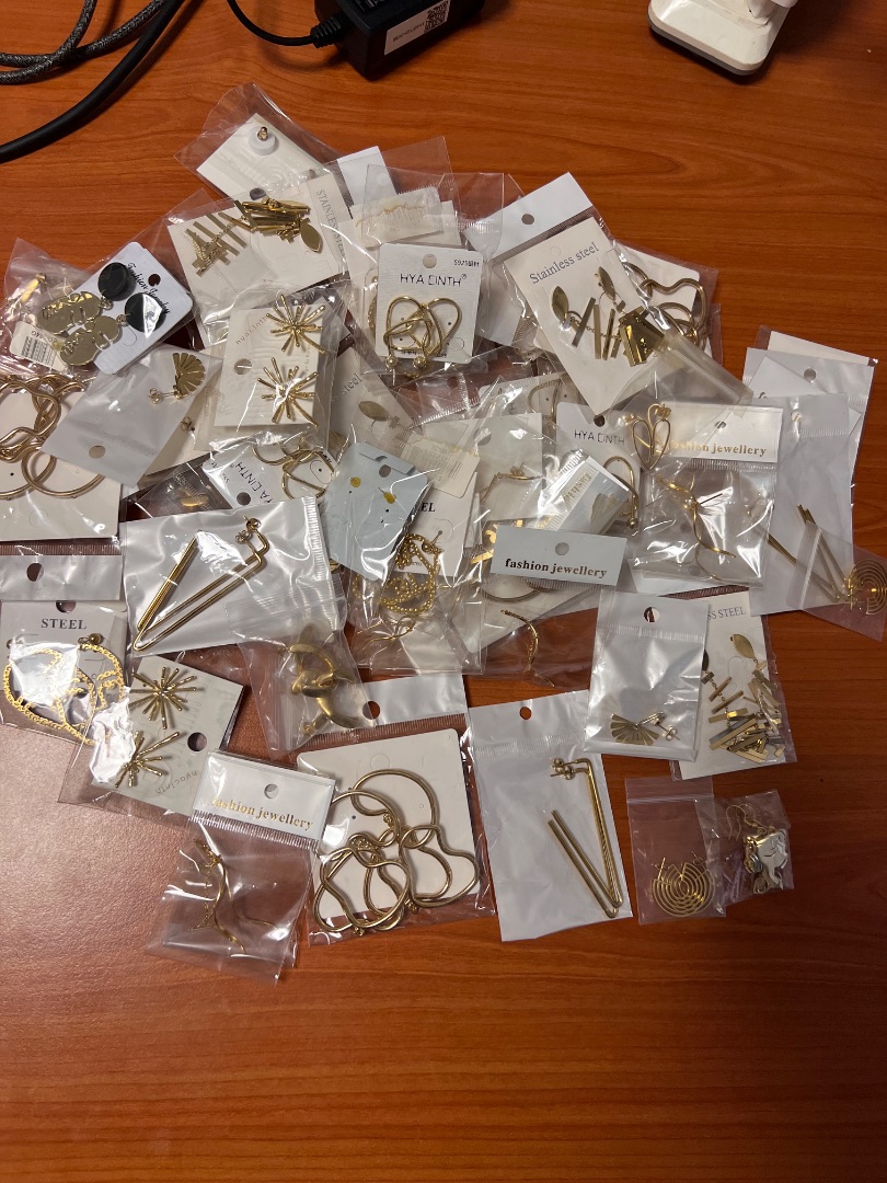 Stainless Steel Earrings Gold Lot 48 Pairs thumbnail 2