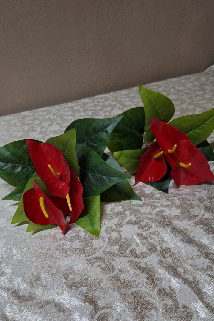 Artificial Anthurium Flower Arrangement Red
