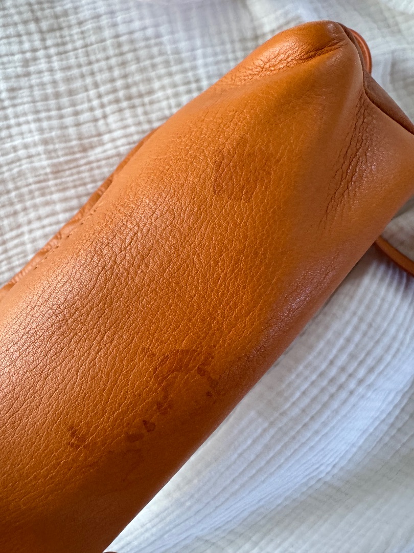 Nat & Nin Orange Quilted Leather Shoulder Bag thumbnail 2