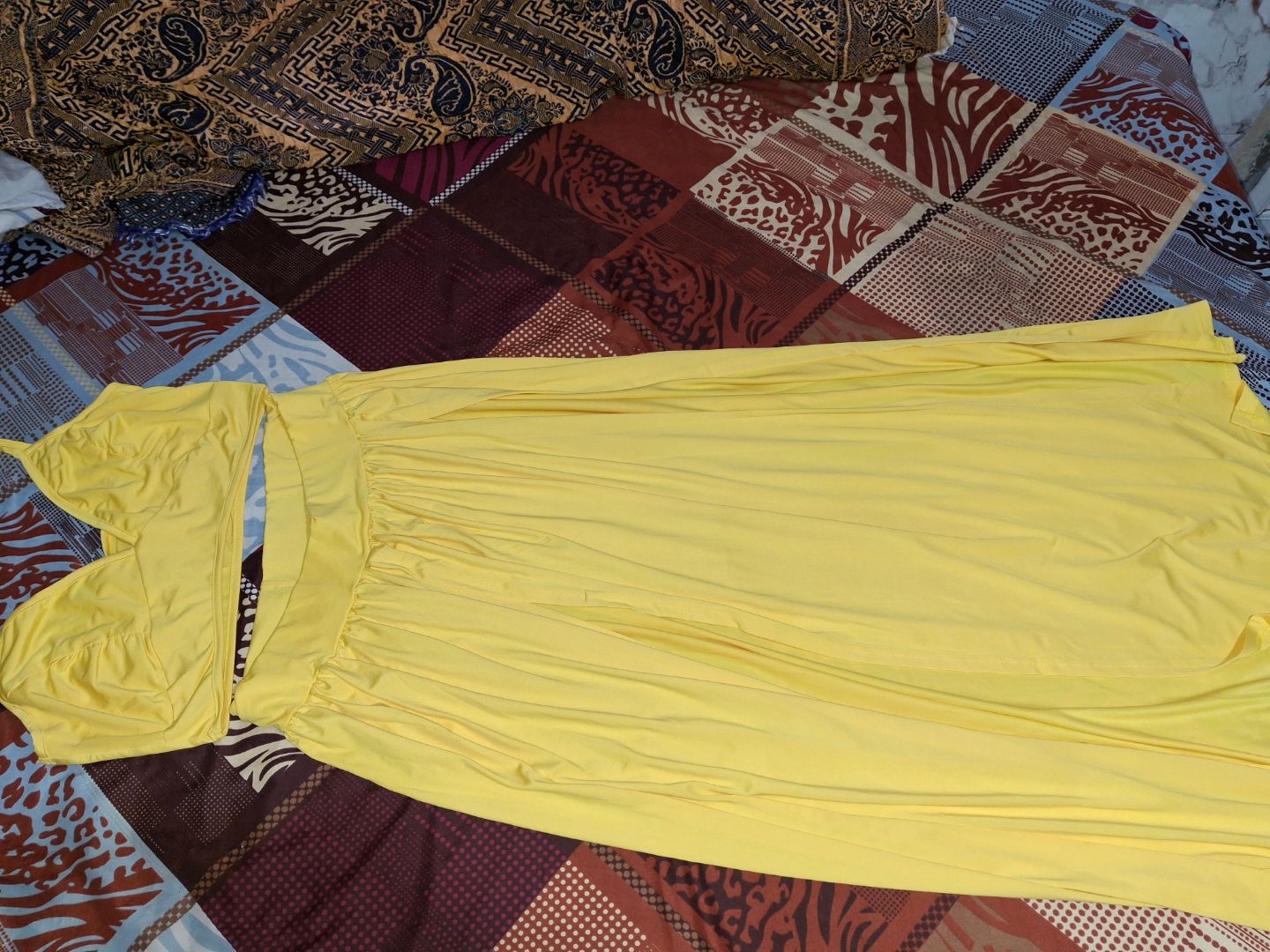 Blue Chiffon Palazzo Pants Set with Tag thumbnail 2