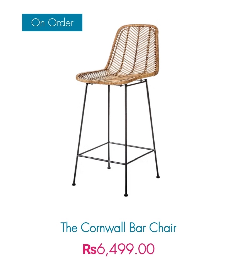 4 Rattan Bar Chairs with Cushions thumbnail 5