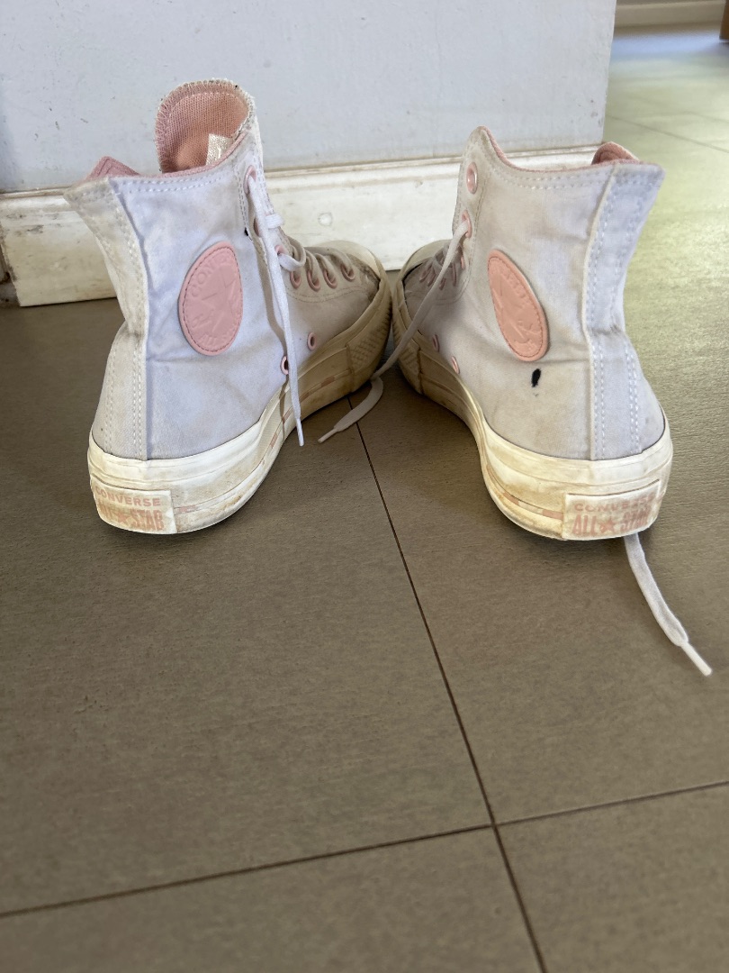 Converse All Star High Top Pink and White Size 39 thumbnail 2