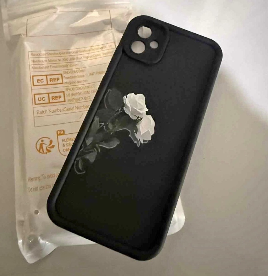 Black Floral Design Phone Case