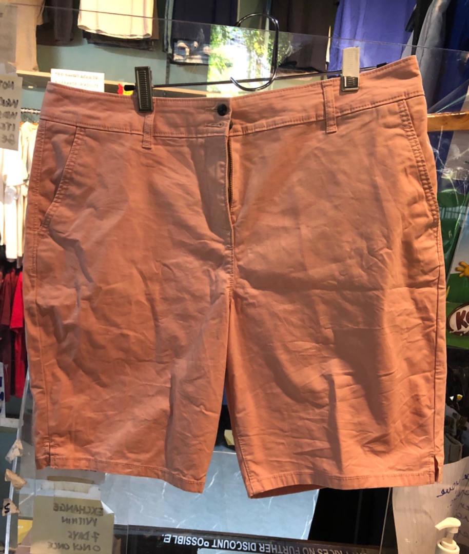 Women's Pink Cotton Bermuda Shorts - Image 1 of 1