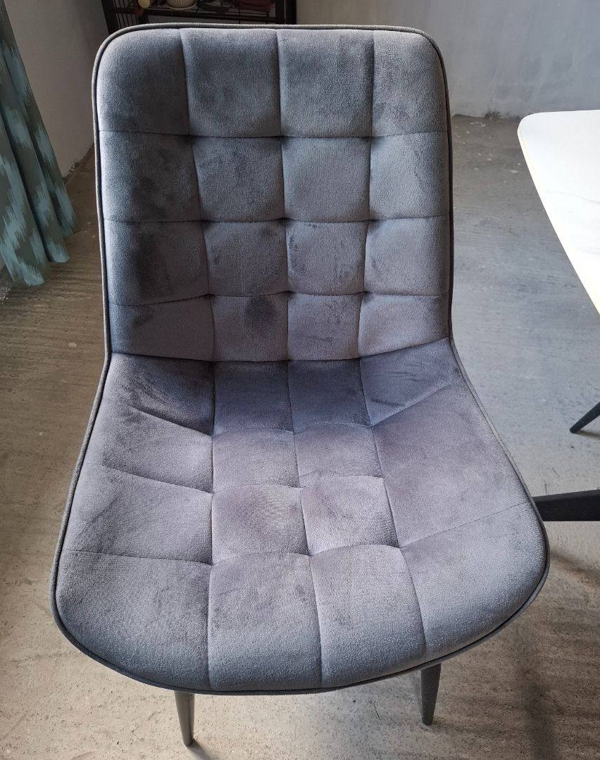 Granite Dining Table With 6 Chairs Grey thumbnail 2