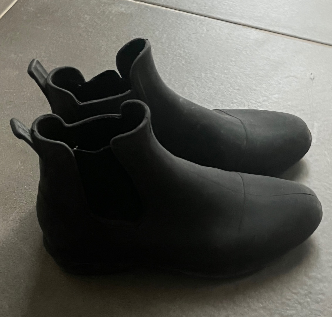 Black Rubber Chelsea Boots