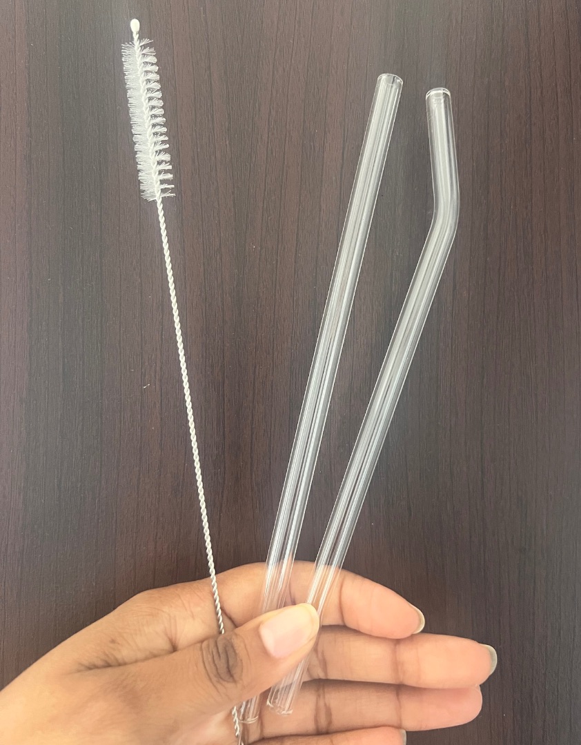 Glass Straws With Brush Lot 152 Pieces