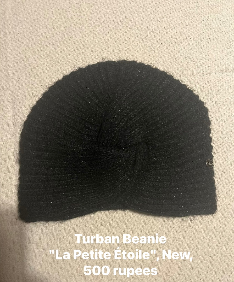 La Petite Etoile Turban Beanie Black