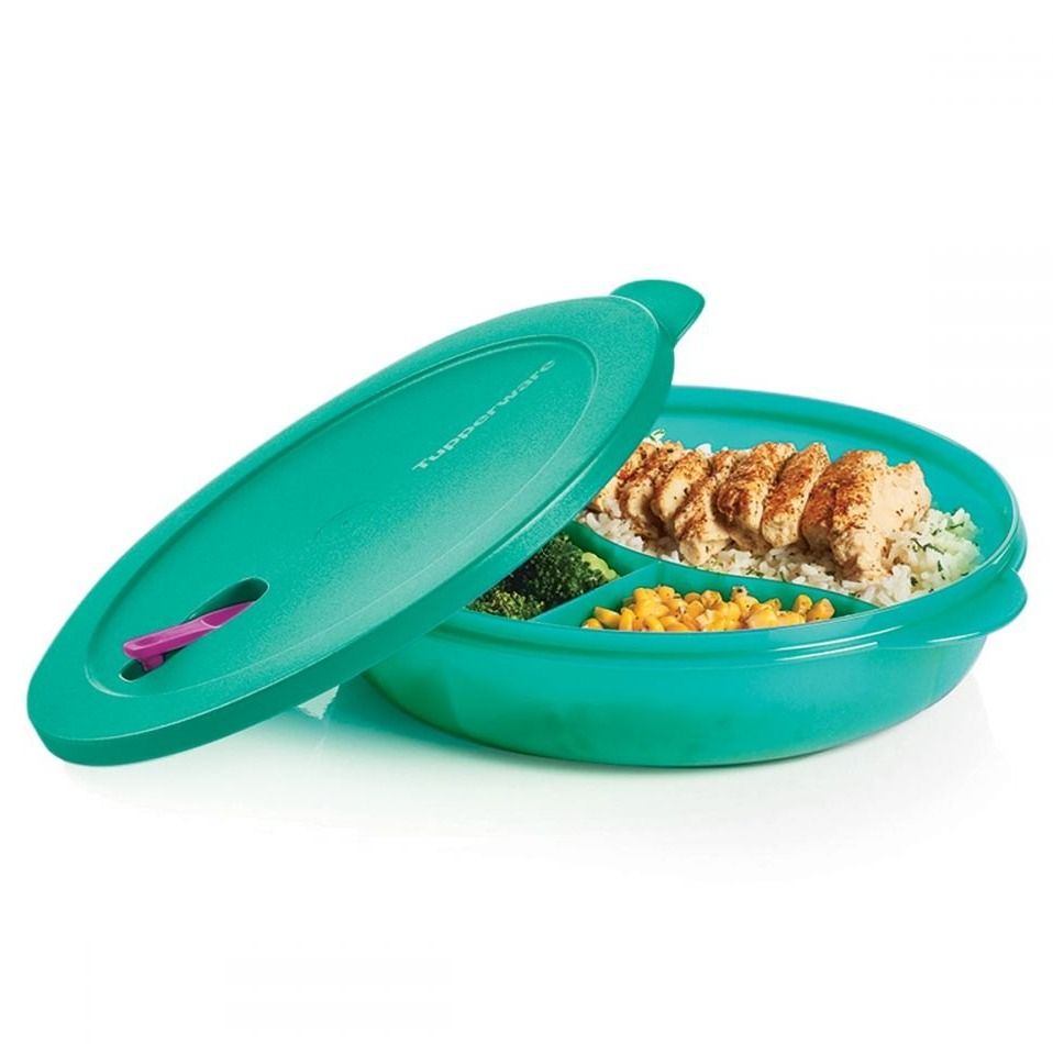 Tupperware Divided Lunch Box Green