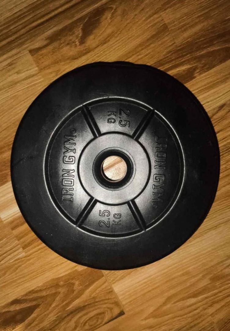 Iron Gym Curl Bar with Weight Plates Black thumbnail 2