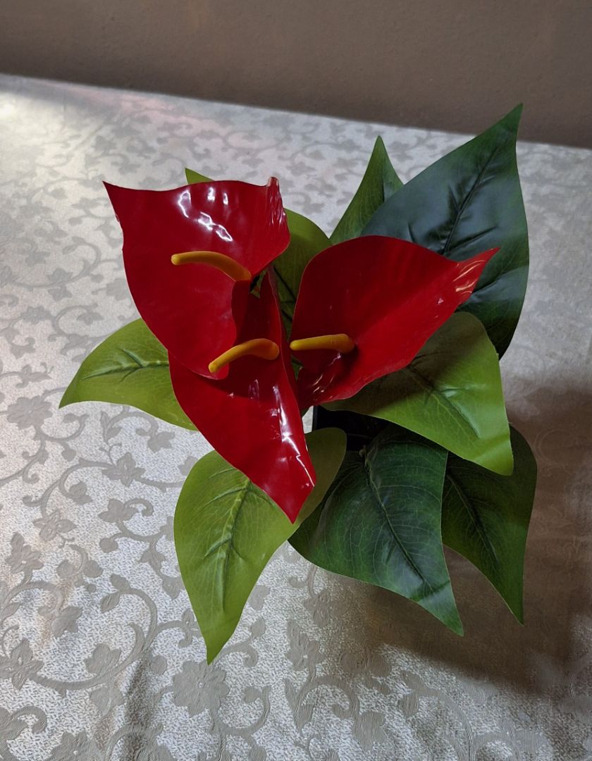 Artificial Anthurium Flowers Red thumbnail 2