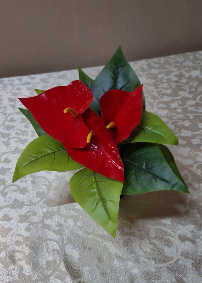 Artificial Anthurium Flowers Red thumbnail 3