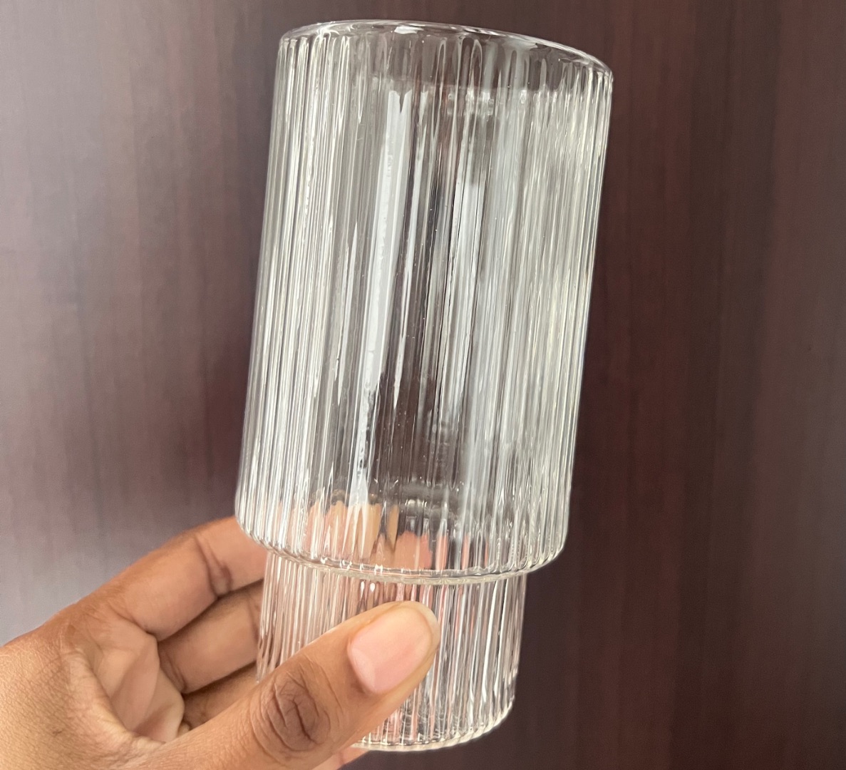 Ribbed Glass Lot of 25 Clear