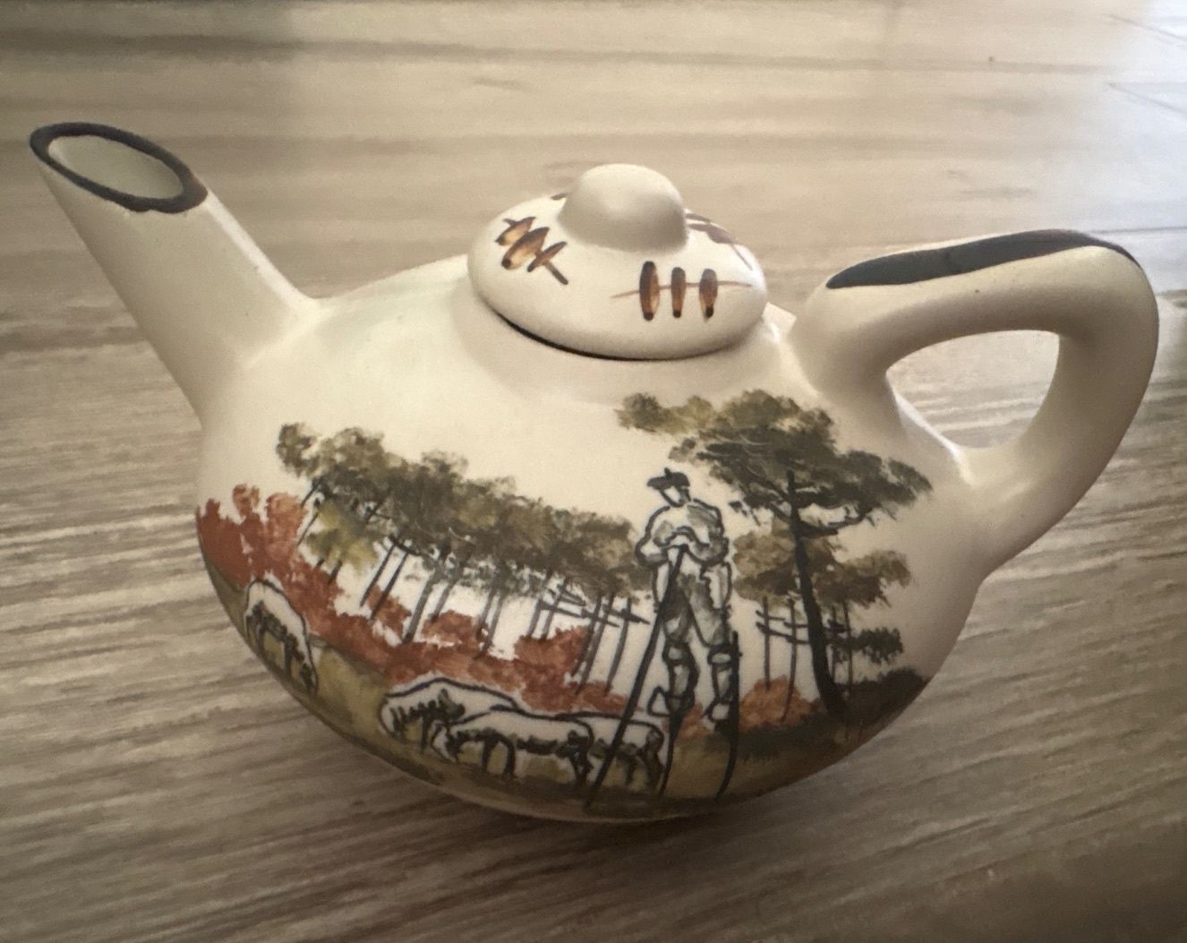 Cazalas Ceramic Teapot with Shepherd Scene